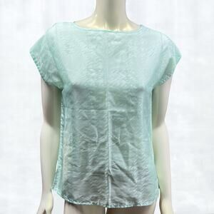 Aansworth 90s Aqua Blue Top – Office Casual, Good Condition